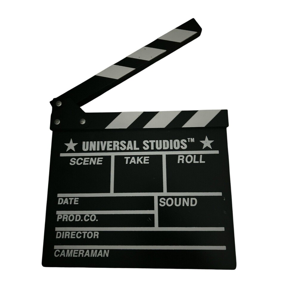 Universal Studios Slate Clap Board Prop/ Chalk, 12x11.25 in